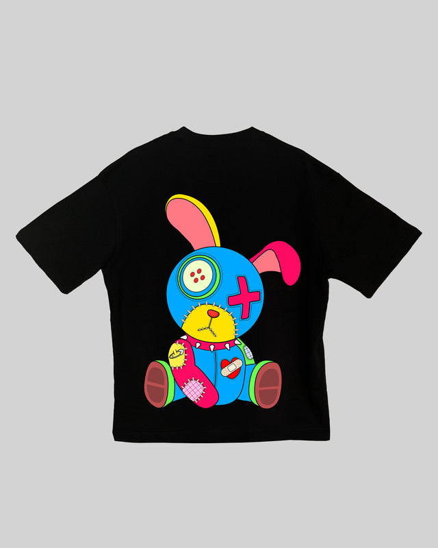 Anti anxiety character graphic t-shirt oversized streetwear Gabriel Emmanuele Australia back tshirt view.
