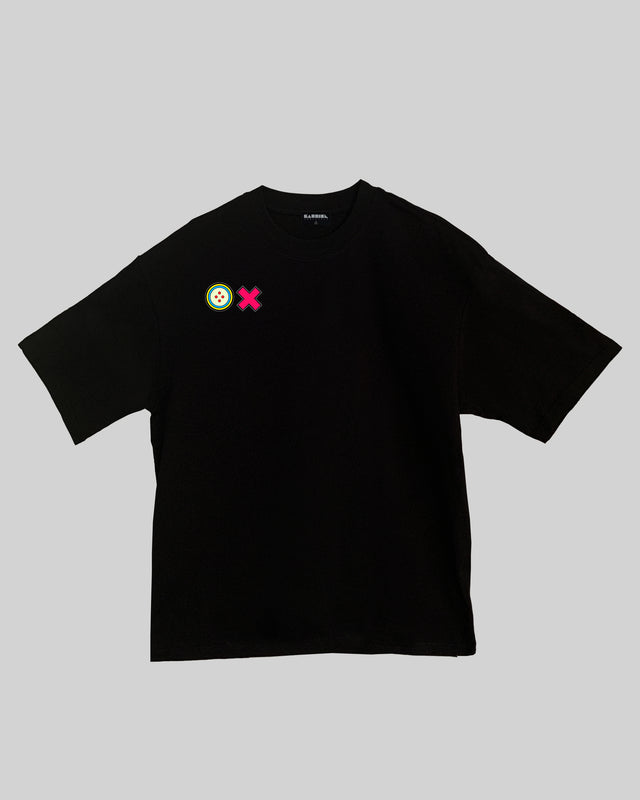 Anti anxiety character graphic t-shirt oversized streetwear Gabriel Emmanuele Australia front tshirt view.