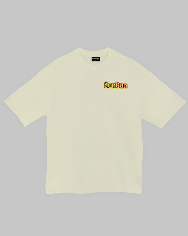 Bunbun character graphic t-shirt oversized streetwear Gabriel Emmanuele Australia front tshirt view.