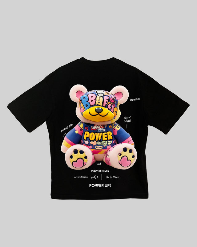 Power bear character graphic T-Shirt